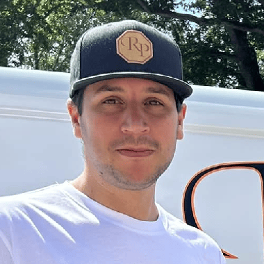 Bild på Palle. Plattsättare och anställd på firman Risinge Plattsättning AB.